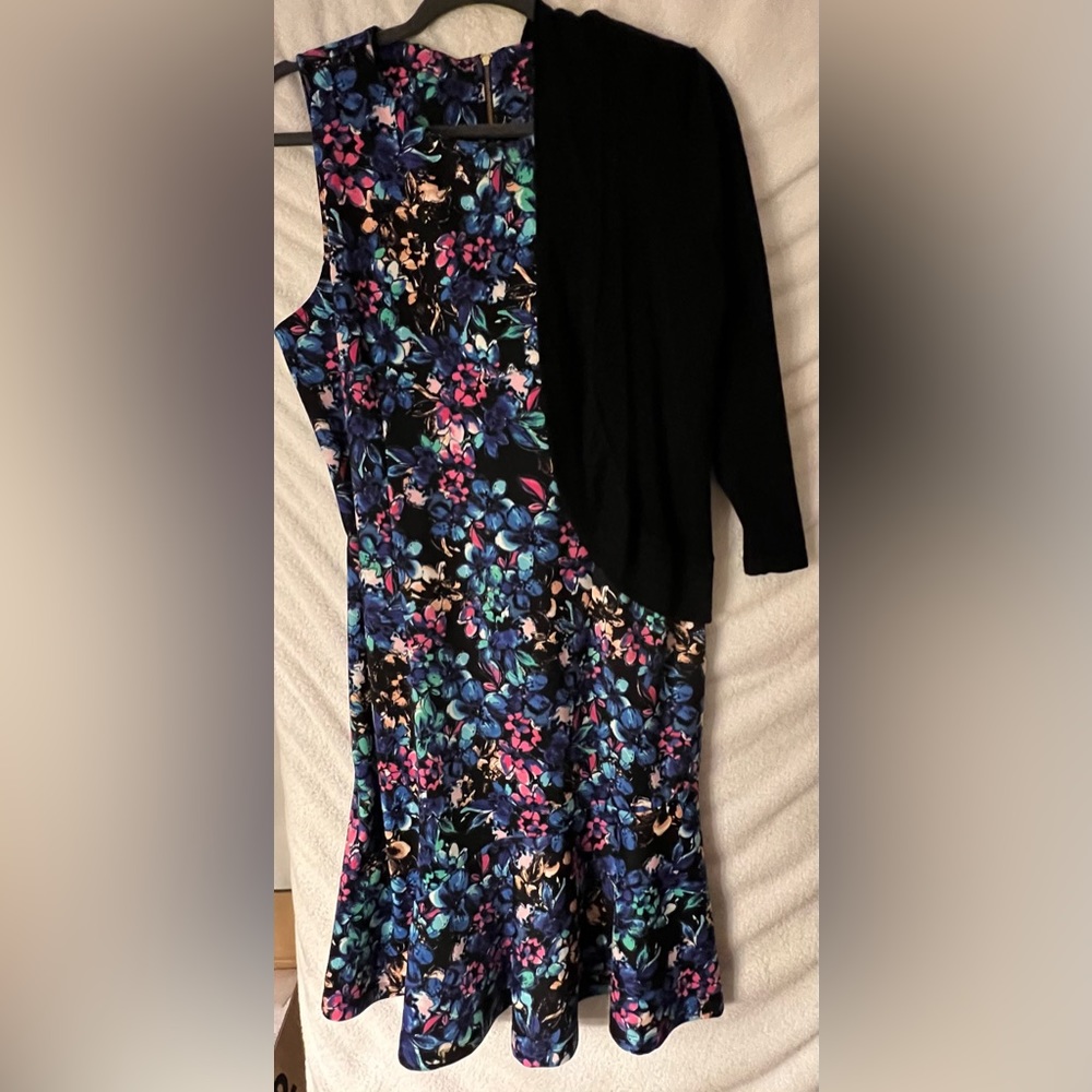 The Limited black multi colored floral dress